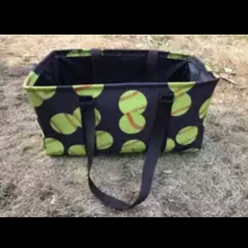Large softball baseball volleyball soccer football canvas tote utility bag